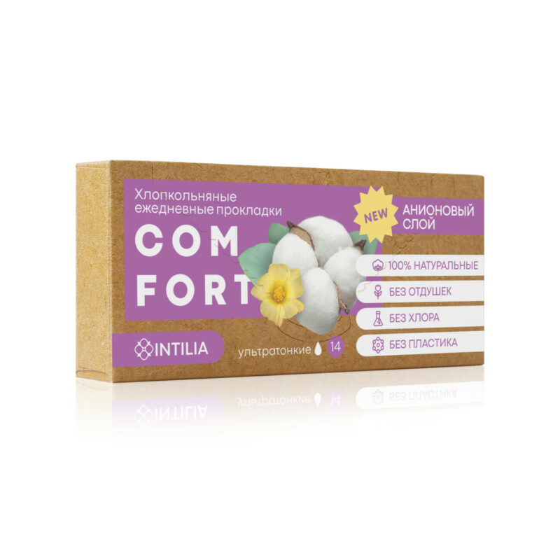 INTILIA Прокладки женские ежедневные с анионовым слоем, 14 штук